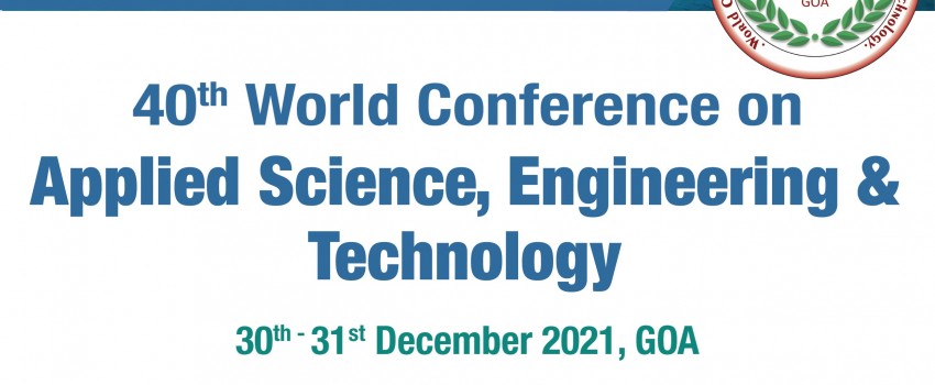 40th World Conference on Applied Science Engineering and Technology ...