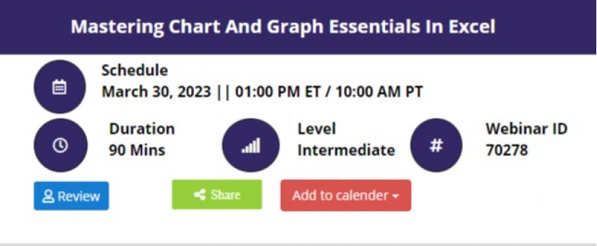 Mastering Chart And Graph Essentials In Excel (Mar 2023), , - Webinar