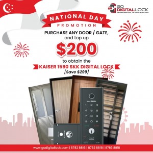 Special Offer on This 59th National Day with Our Exclusive Door and Gate with Digital Lock Bundle! Promotion 