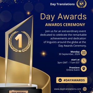 Announcing the Day Awards 2024: Celebrating Excellence in Language Services and Multiculturalism