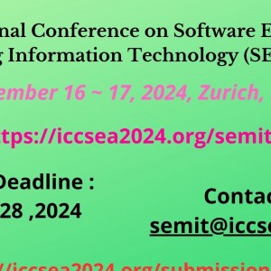 5th International Conference on Software Engineering and Managing Information Technology (SEMIT 2024)