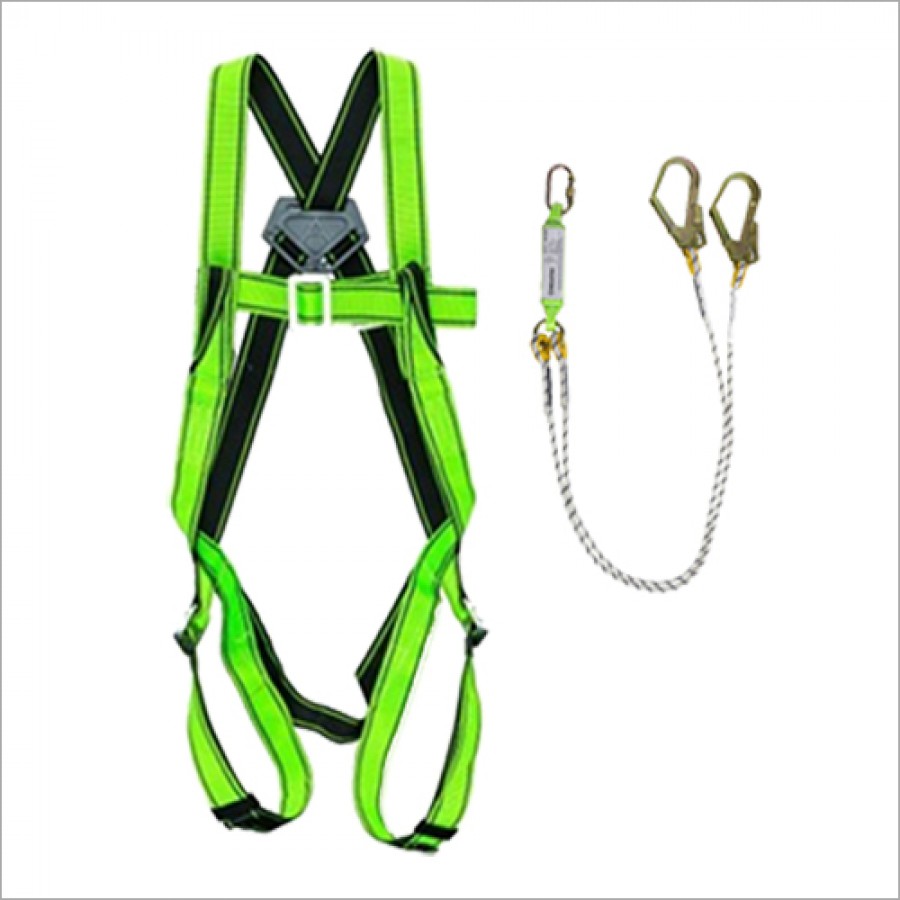 Heapro Full Body Safety Belt Double Lane-Yard Scaffold Hook With Shock ...