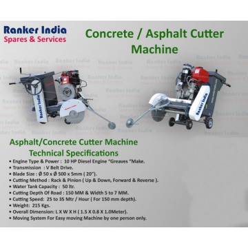 Asphalt and Concrete Cutter Machine