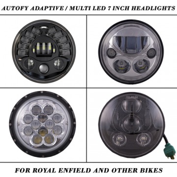 Autofy Multi LED 7 Inch Headlights For Royal Enfield