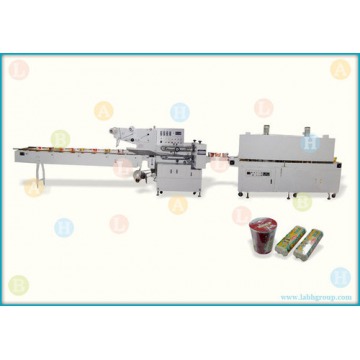 Combined Packing Line with Flow Pack Machine and Shrink Wrapping Machine