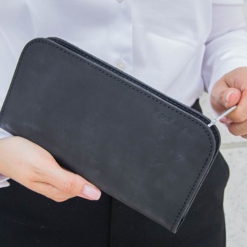 Genuine Leather Wallet Black