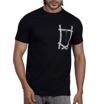 Less is more slim fit graphic pocket tee