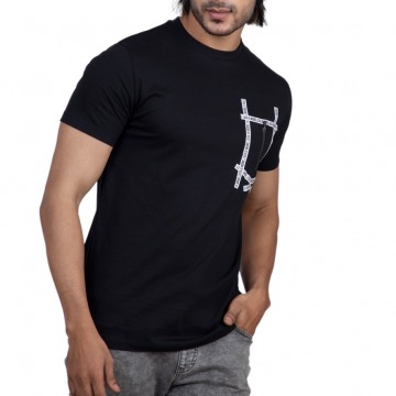 Less is more slim fit graphic pocket tee