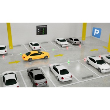 LED Guided Car Parking Management System