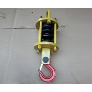 Lifting hook with shock absorber