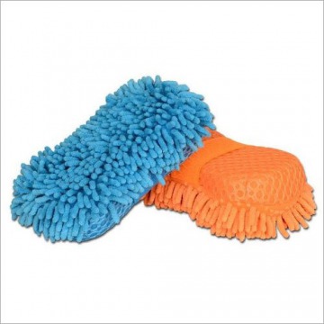 Microfiber Car Cleaning Glove With Sponge