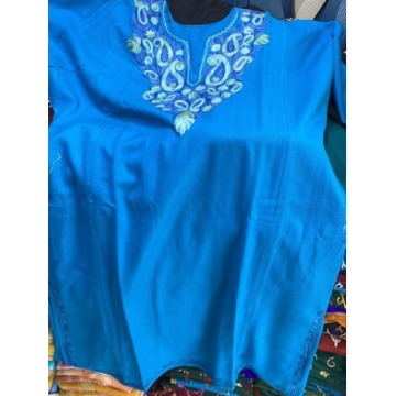 Plain Kashmiri Embroidery Pheran Top for Ladies