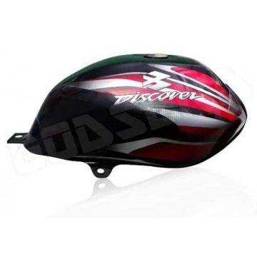 Sleek Sporty Design Bajaj Discover 125 Fuel Tank Red And Black Color