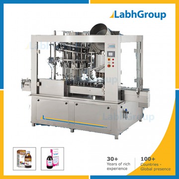 Vacuum Liquid Bottle Filling Capping Packing Machine